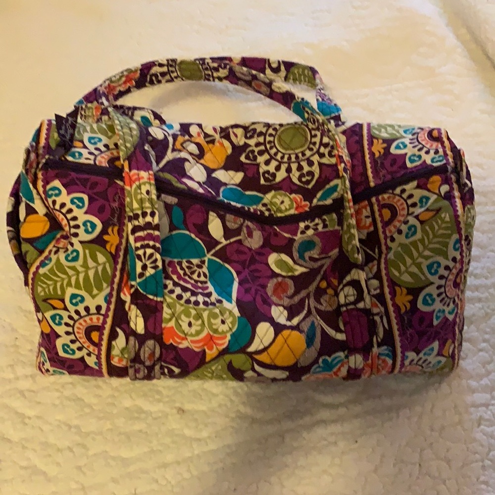 Vera Bradley Plum Crazy pattern small duffel